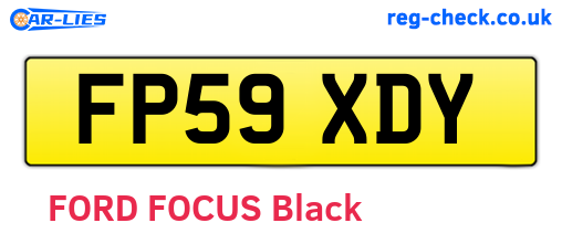 FP59XDY are the vehicle registration plates.