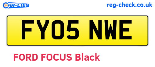 FY05NWE are the vehicle registration plates.