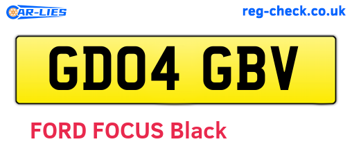 GD04GBV are the vehicle registration plates.