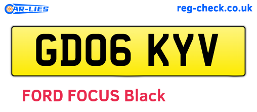 GD06KYV are the vehicle registration plates.