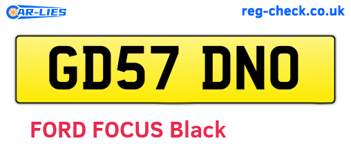 GD57DNO are the vehicle registration plates.