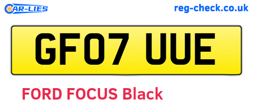 GF07UUE are the vehicle registration plates.