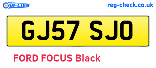 GJ57SJO are the vehicle registration plates.