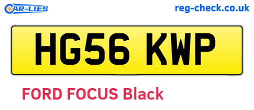 HG56KWP are the vehicle registration plates.
