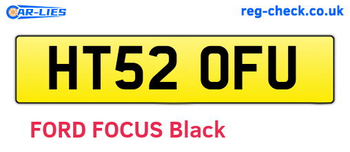 HT52OFU are the vehicle registration plates.