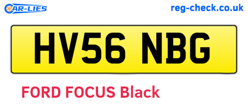 HV56NBG are the vehicle registration plates.