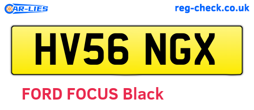 HV56NGX are the vehicle registration plates.