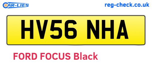 HV56NHA are the vehicle registration plates.