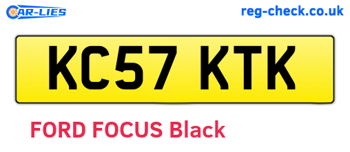 KC57KTK are the vehicle registration plates.