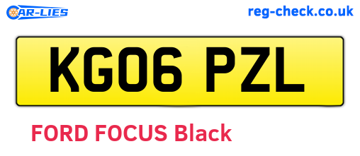 KG06PZL are the vehicle registration plates.