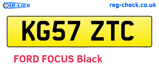 KG57ZTC are the vehicle registration plates.