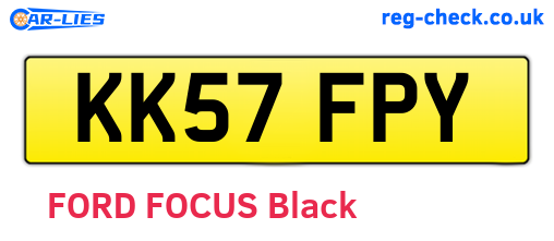 KK57FPY are the vehicle registration plates.