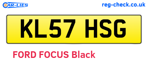 KL57HSG are the vehicle registration plates.