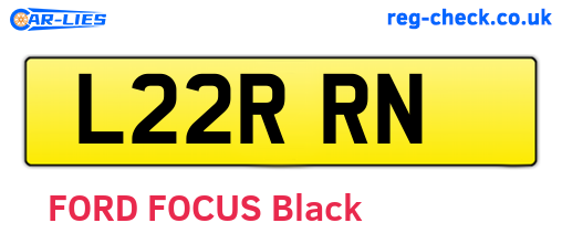 L22RRN are the vehicle registration plates.