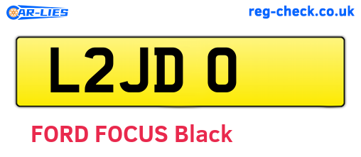 L2JDO are the vehicle registration plates.