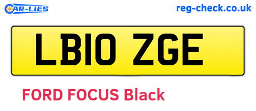 LB10ZGE are the vehicle registration plates.