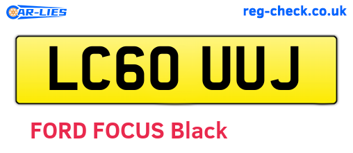 LC60UUJ are the vehicle registration plates.