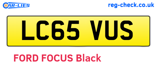 LC65VUS are the vehicle registration plates.