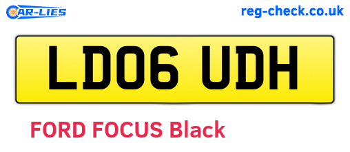 LD06UDH are the vehicle registration plates.