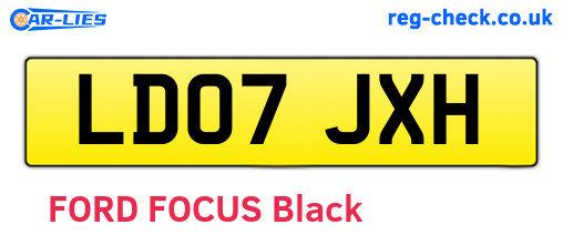 LD07JXH are the vehicle registration plates.