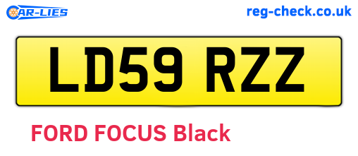 LD59RZZ are the vehicle registration plates.