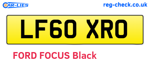 LF60XRO are the vehicle registration plates.
