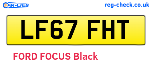 LF67FHT are the vehicle registration plates.