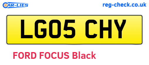 LG05CHY are the vehicle registration plates.