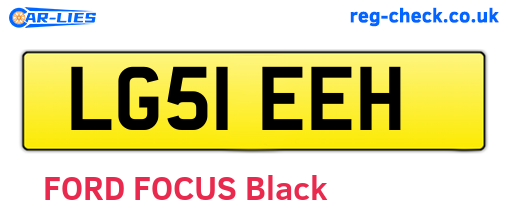 LG51EEH are the vehicle registration plates.