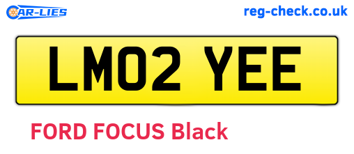 LM02YEE are the vehicle registration plates.