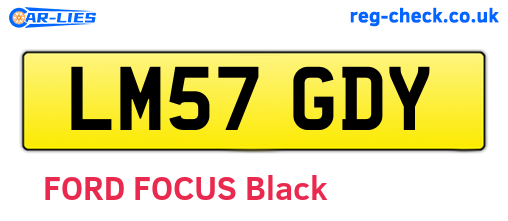 LM57GDY are the vehicle registration plates.