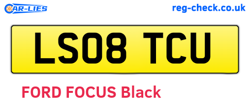 LS08TCU are the vehicle registration plates.