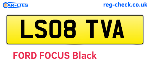 LS08TVA are the vehicle registration plates.