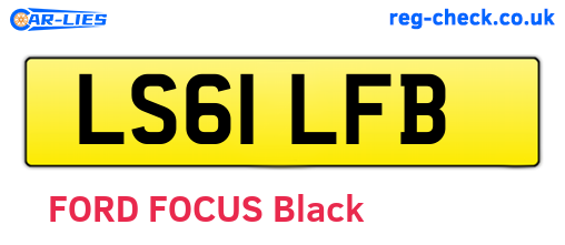 LS61LFB are the vehicle registration plates.