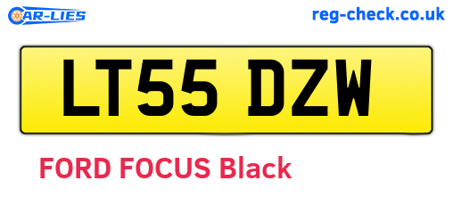 LT55DZW are the vehicle registration plates.