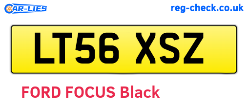 LT56XSZ are the vehicle registration plates.