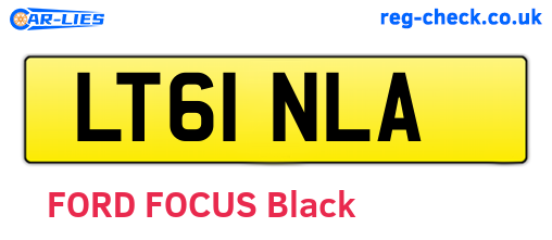 LT61NLA are the vehicle registration plates.