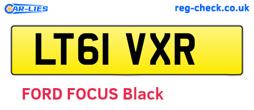 LT61VXR are the vehicle registration plates.