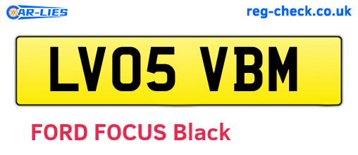 LV05VBM are the vehicle registration plates.