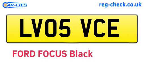 LV05VCE are the vehicle registration plates.