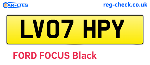 LV07HPY are the vehicle registration plates.