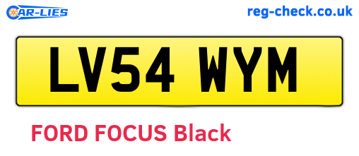 LV54WYM are the vehicle registration plates.