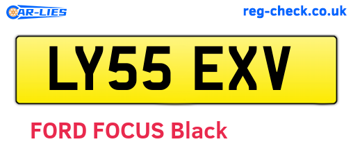 LY55EXV are the vehicle registration plates.