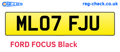 ML07FJU are the vehicle registration plates.