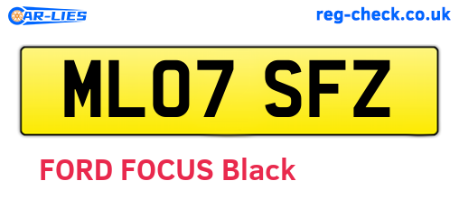 ML07SFZ are the vehicle registration plates.
