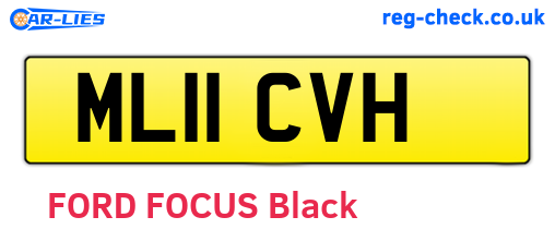 ML11CVH are the vehicle registration plates.