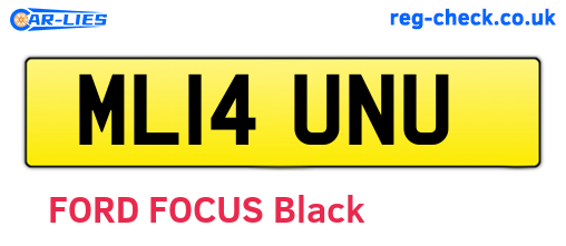 ML14UNU are the vehicle registration plates.