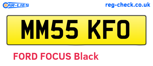 MM55KFO are the vehicle registration plates.