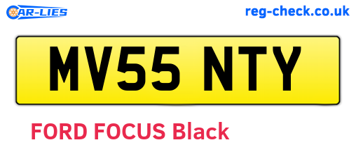 MV55NTY are the vehicle registration plates.