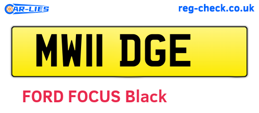 MW11DGE are the vehicle registration plates.